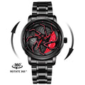 Men’s Luxury Car Wheel Watch – Stainless Steel Quartz