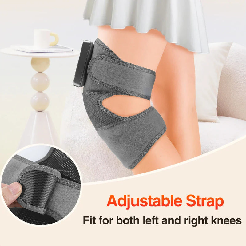 Electric Heated Knee Massager – Vibration Pain Relief Pad